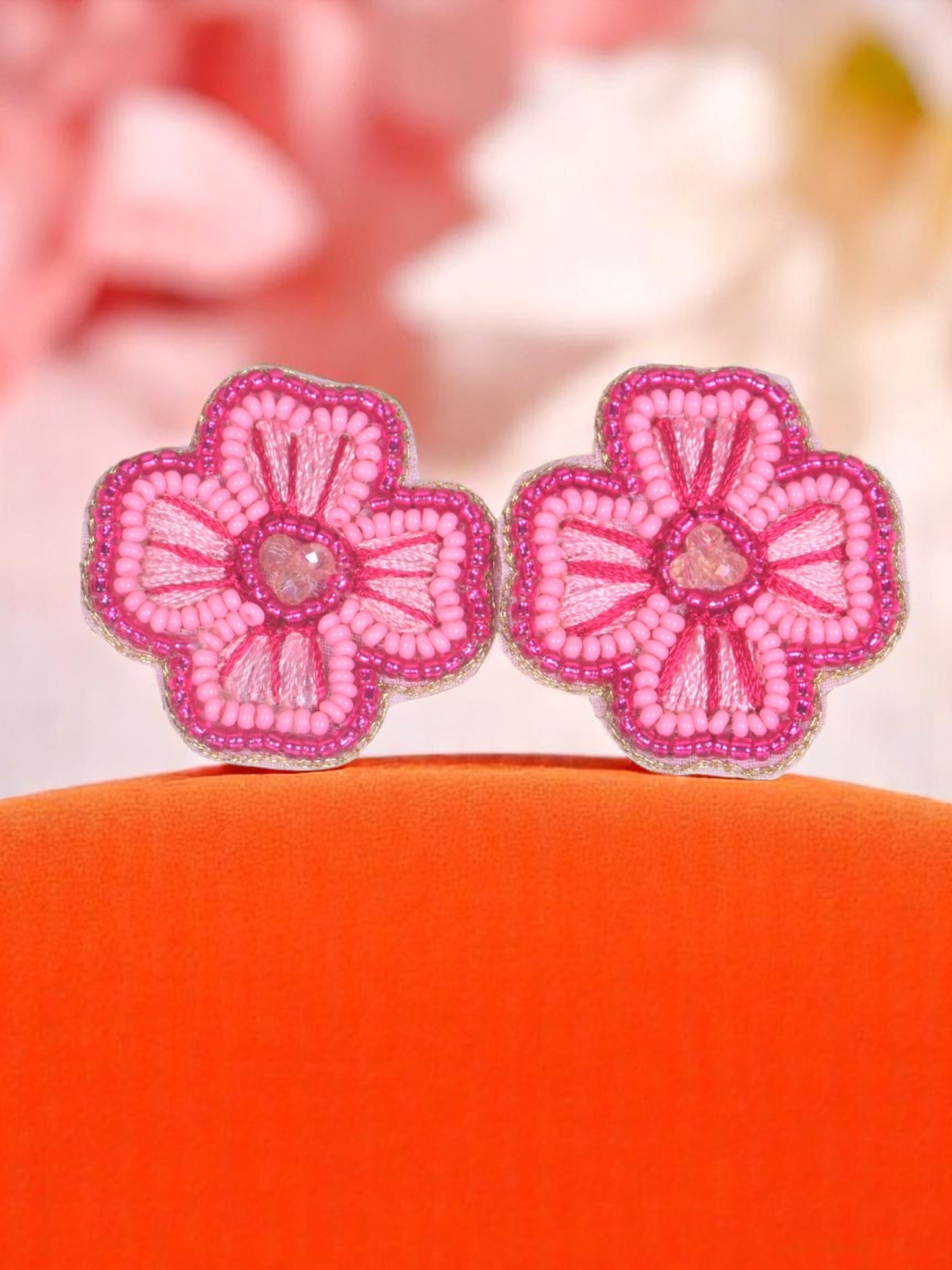 Floral Whimsy Blossoms Threaded Grace Earrings