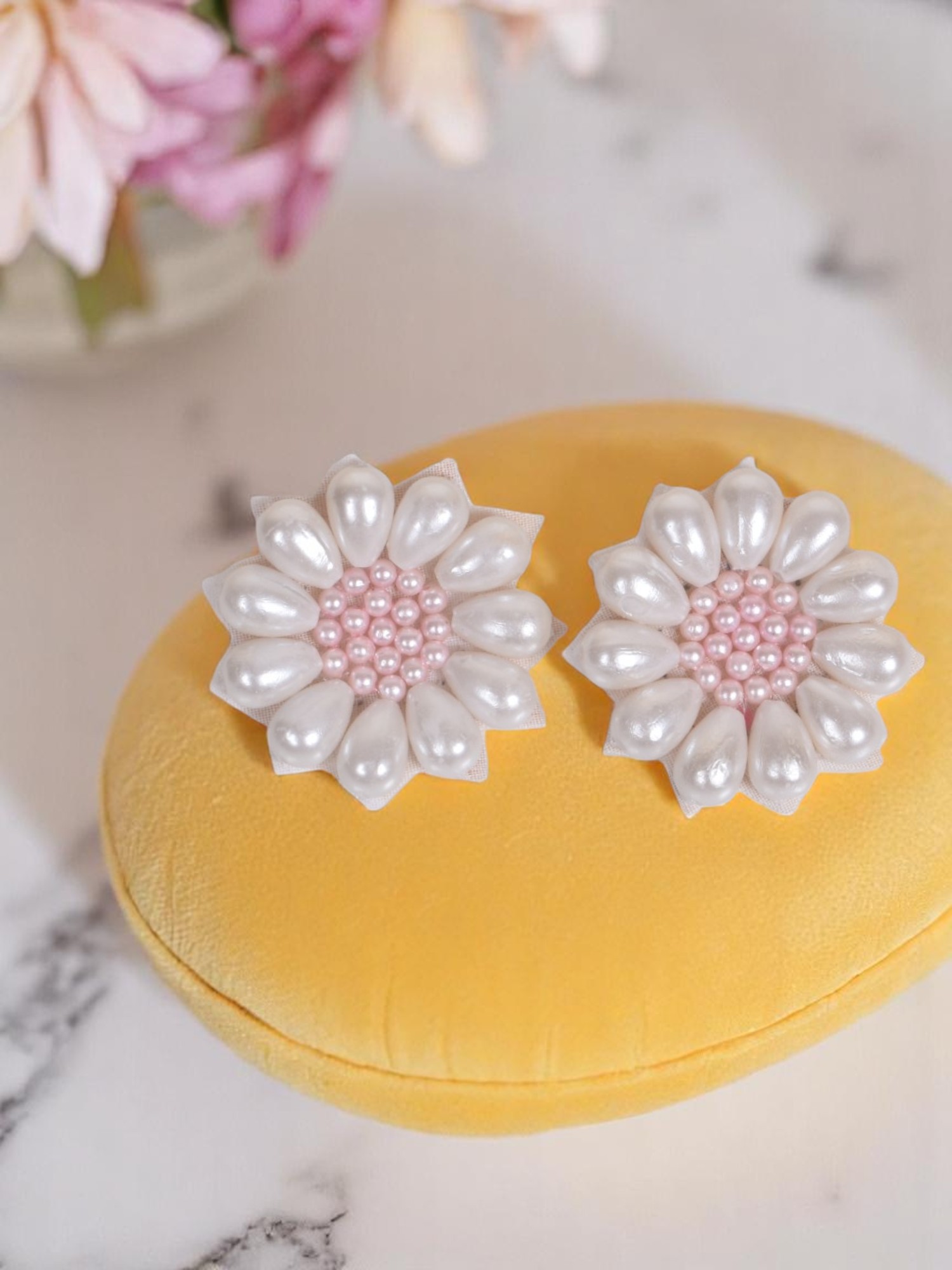 Radiant Blossom Harmony Pearl Earrings