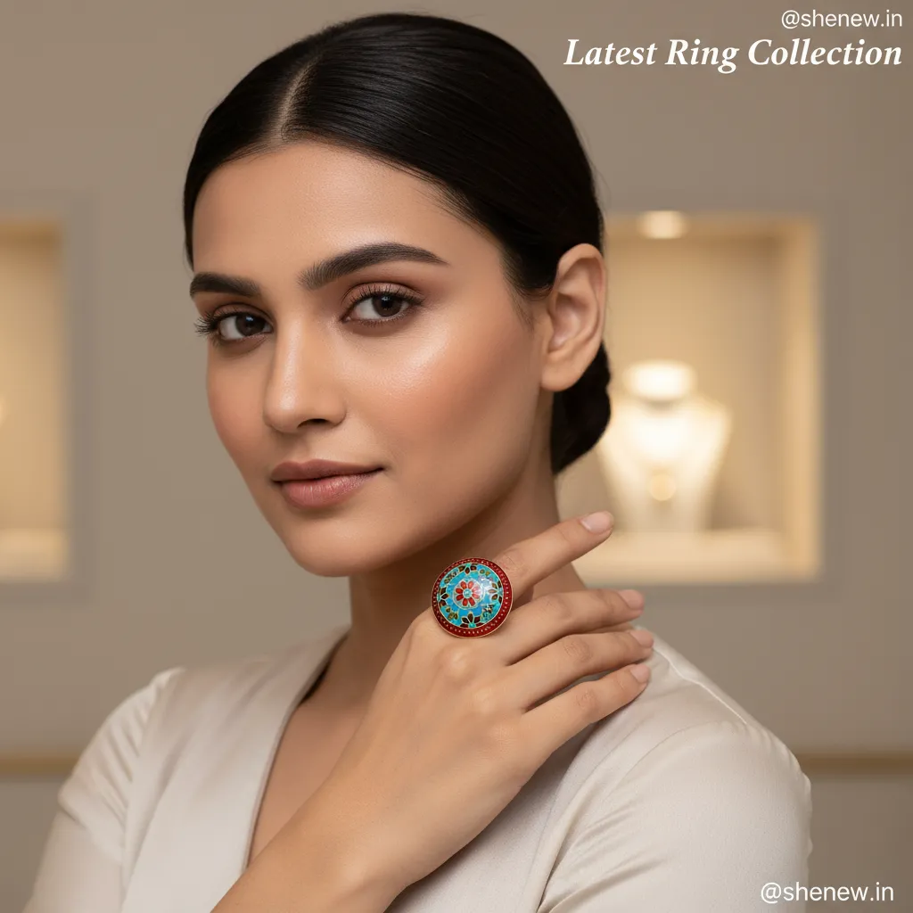 Handcrafted Multicolor Meenakari Adjustable Statement Ring
