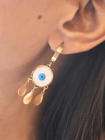 Beautiful Evil Eye Design Metal Earrings