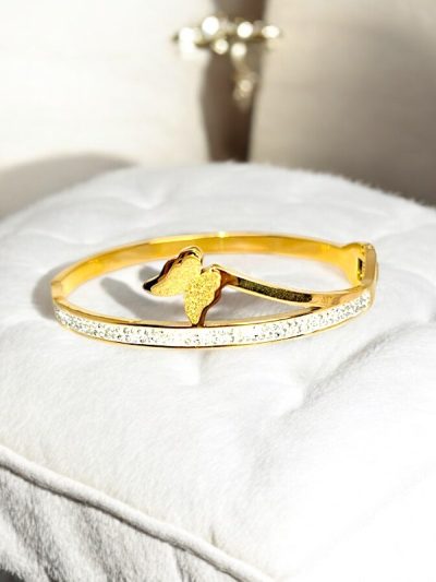 Stainless Steel Gold Plated Butterfly Bracelet