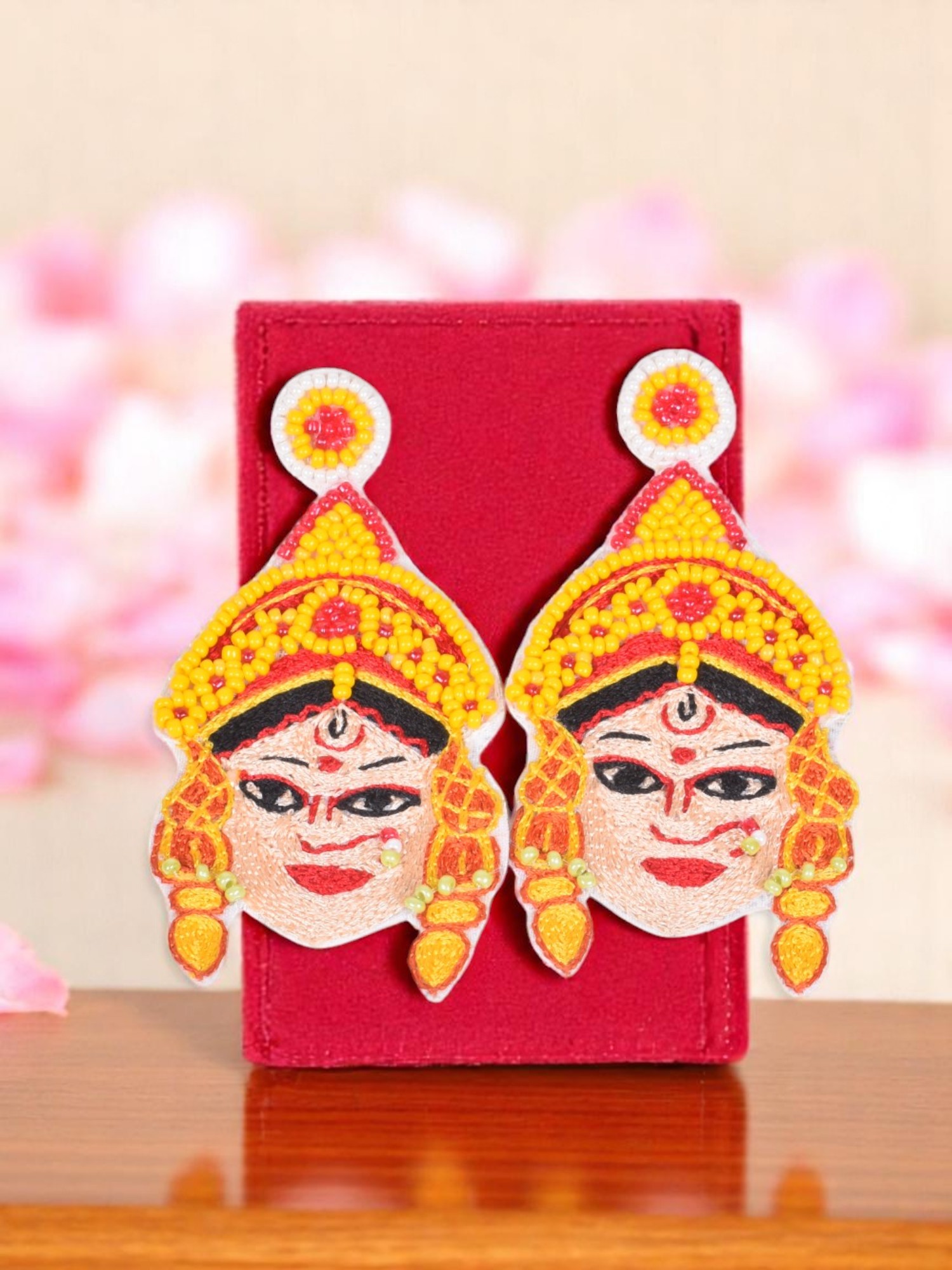 Navratri Adorn Handwoven Devi Earrings
