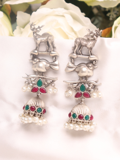 Dear & Bird Design Oxidised Jhumka