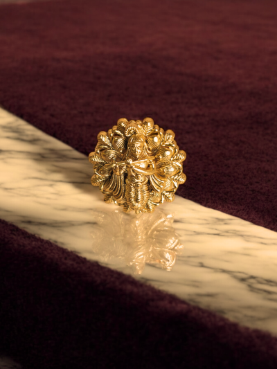 Krishna Motifs Antique Finger Ring