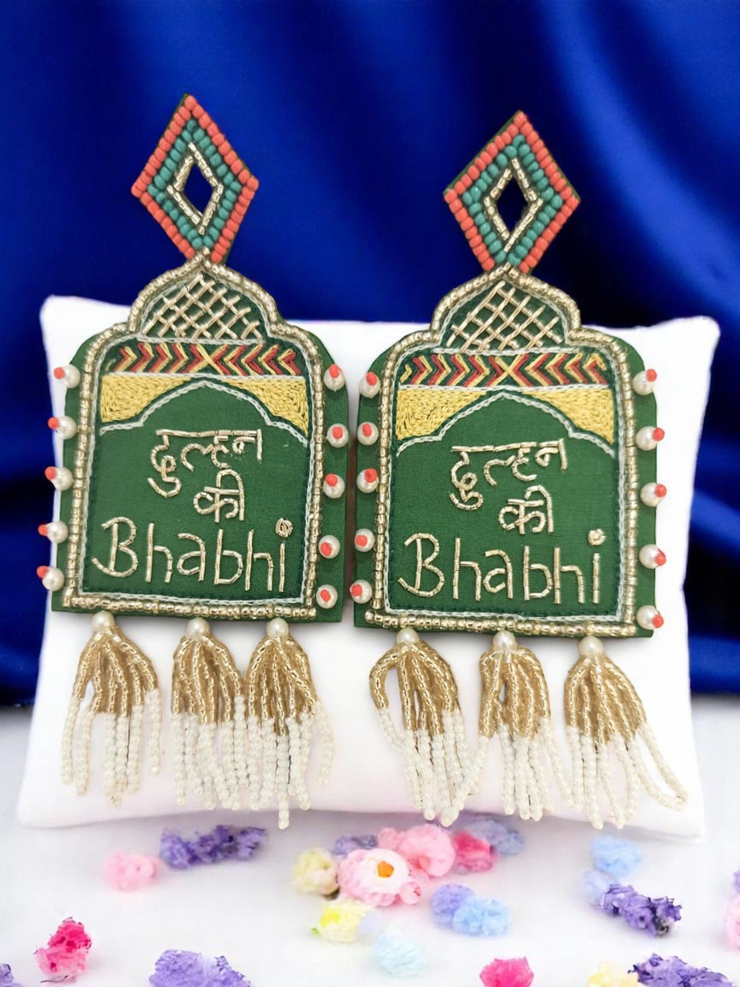 Green Beaded Earrings – Dulhan Ki Bhabhi Wedding Special