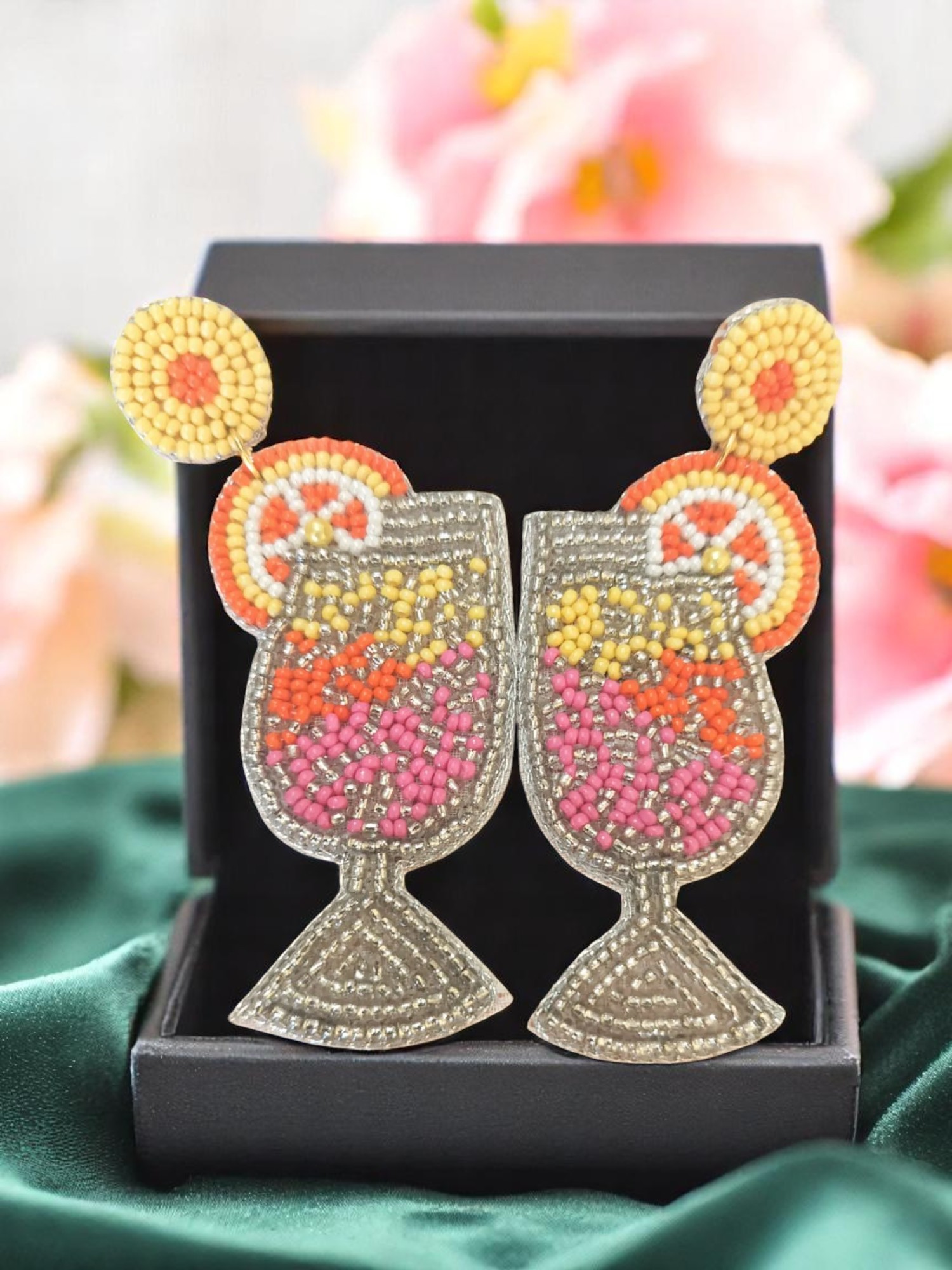 Tropical Delight Beaded Bliss Cocktail Earrings