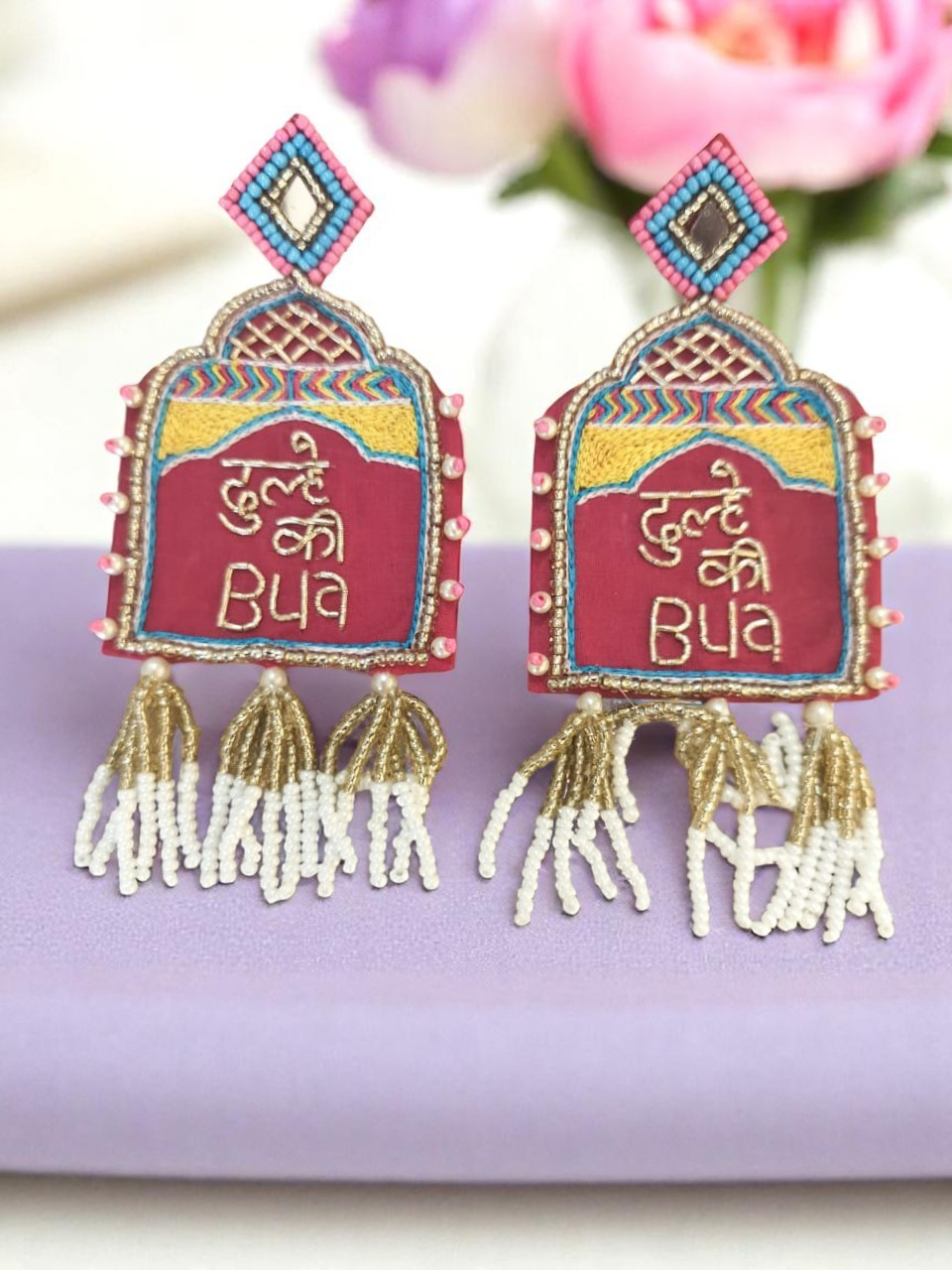 Bridal Aunt Special Beaded Earrings