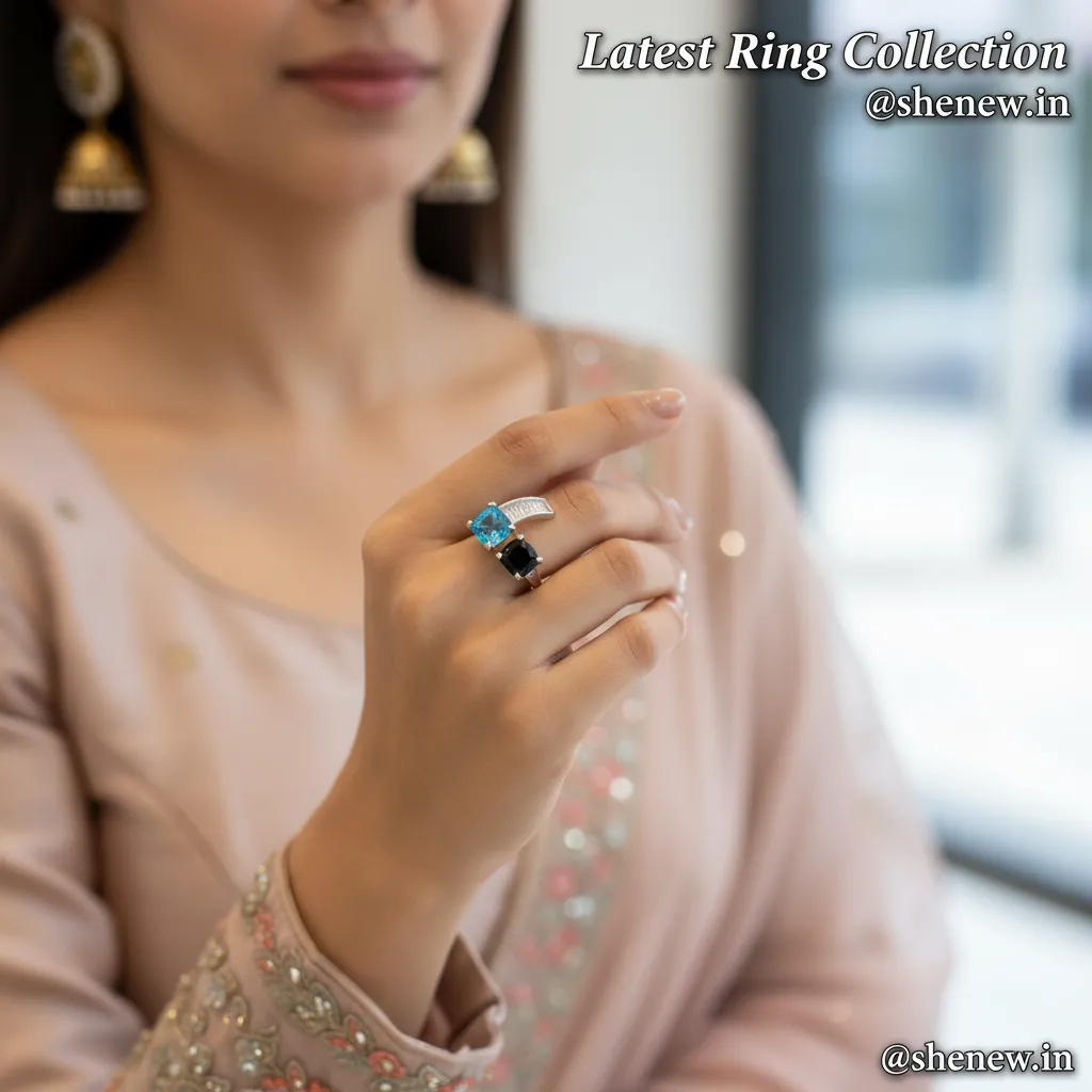 Silver-Plated Dual Stone Adjustable Party Ring