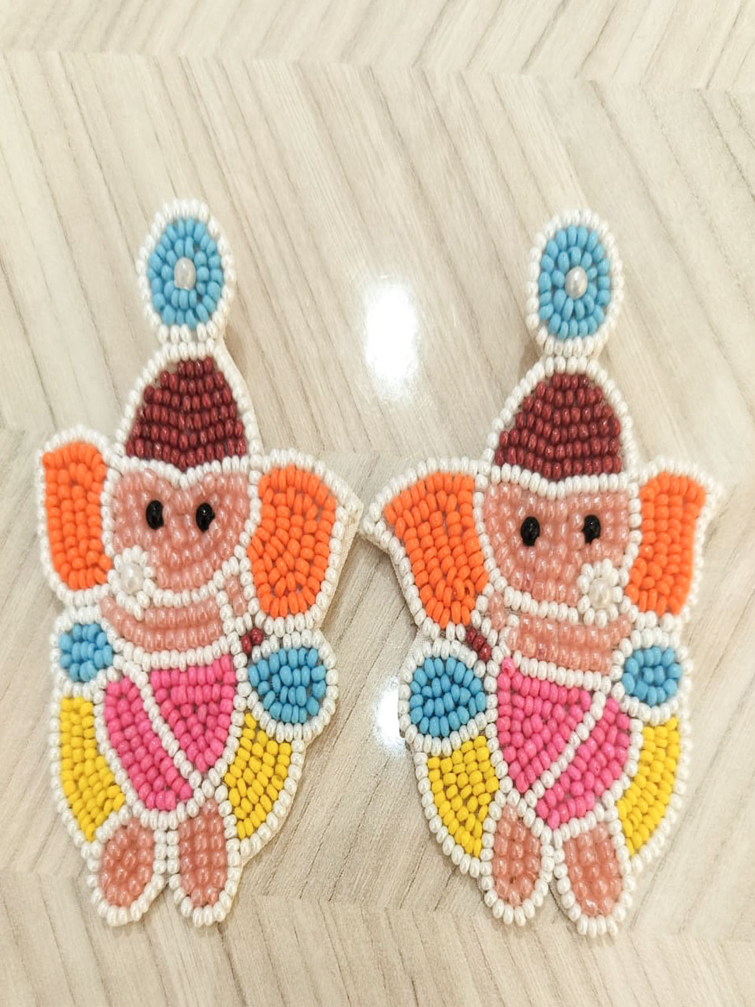 Spiritual Charm Ganesha Drop Earrings
