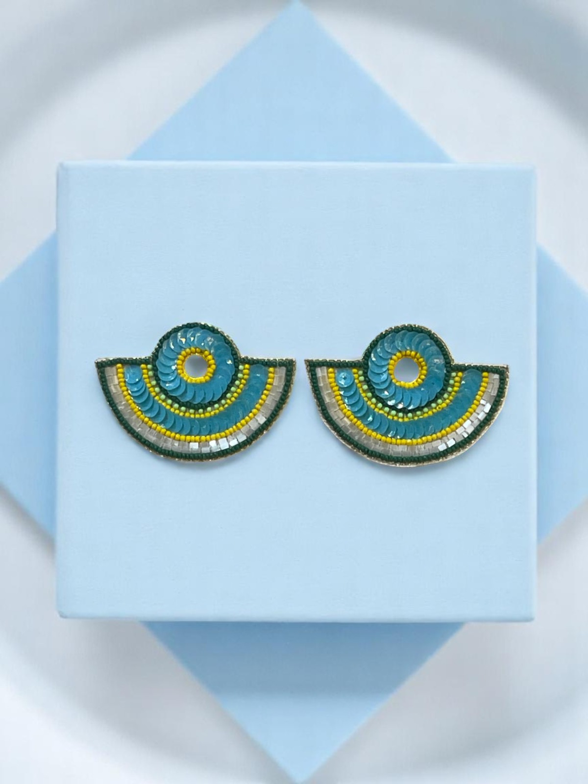 Colorful Semi-Circle Beaded Earrings for All Occasions