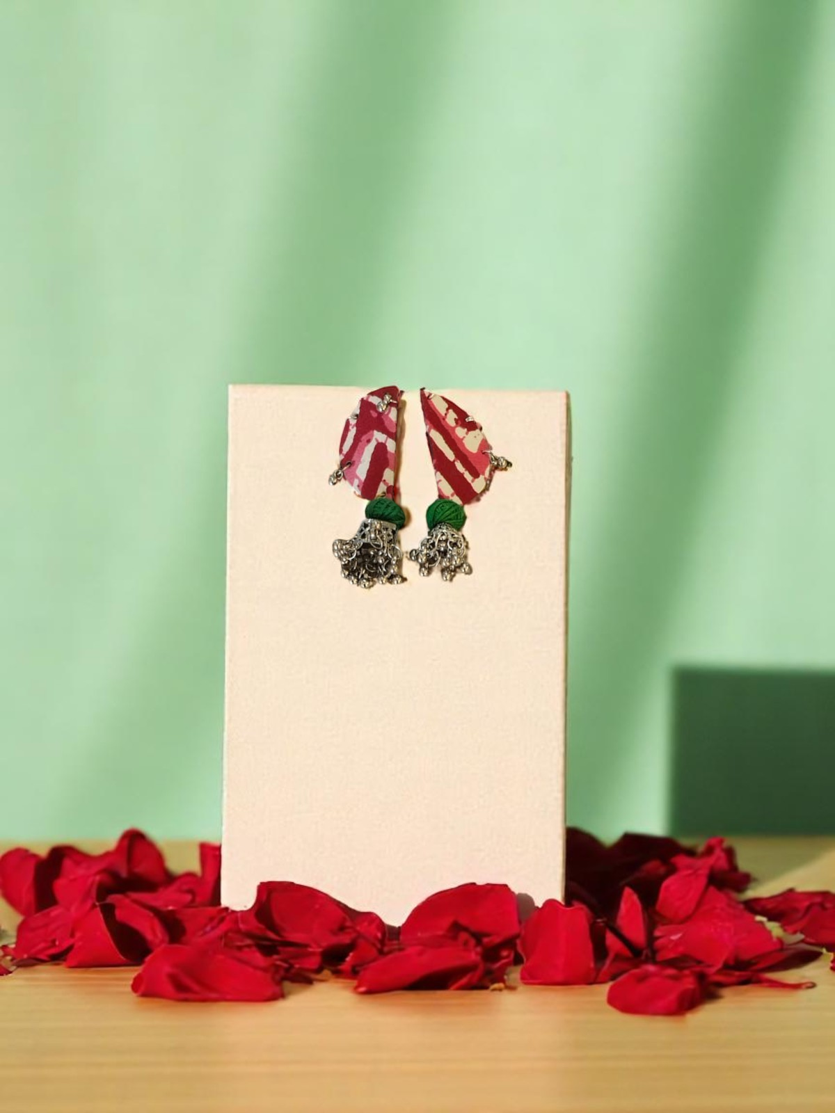 Statement Oriental Earrings – Skilled Crafted with Fabric & Metalwork
