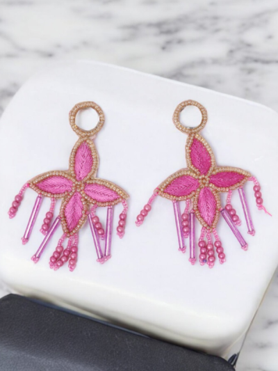 Handmade Beaded Long Earring