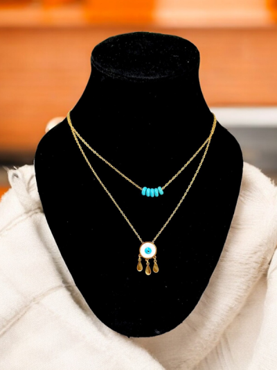 Gold plated Evil Eye Neckpiece
