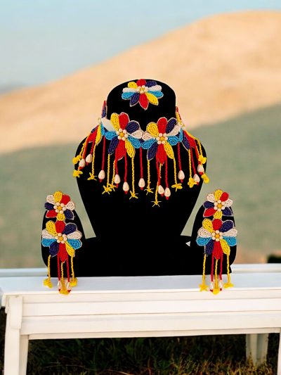 Trendy Beautiful Floral Design Neckpiece Set