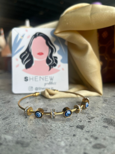 Evil Eye Theme Metal Bracelet