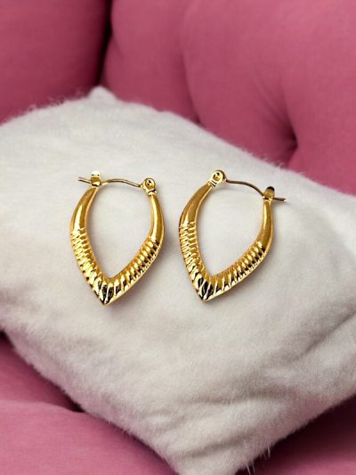 Trendy Design Oval Shape Hoop Earrings