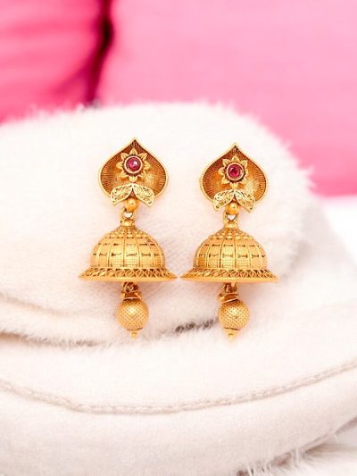 Heart Shape Traditional Jhumka Earrings